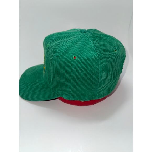 Rare Vintage Oregon Ducks Rage Corduroy Snapback hat Green Yellow NCAA B1G 10 - Picture 2 of 7